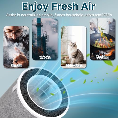 White Replacement Air Purifier Filter Set for Shark HP200 HP300 HC502 - 2 Pack