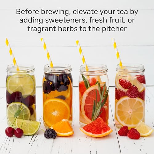 Homecraft Electric Iced Tea Maker for Sweet Tea and Cold Brew Coffee, Double Insulated Pitcher, Black, Small