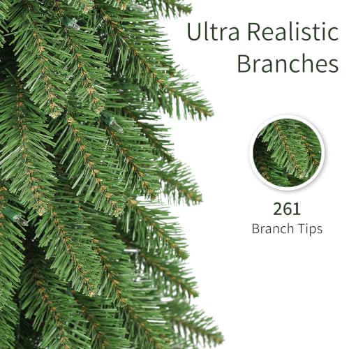 6ft Pre-Lit Artificial Alpine Christmas Tree with Clear Lights