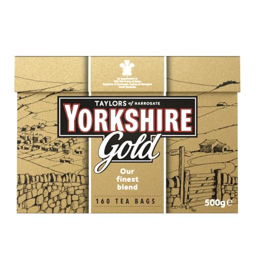 Yorkshire Gold Black Tea Bags - 160 Count Pack of 6 | Rich & Bright Blend