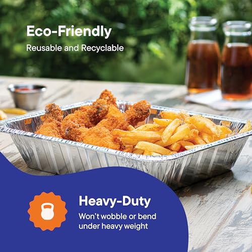Disposable Aluminum 9x13 Baking Pan Trays - Heavy Duty Food Containers 30-Pack Variation 30
