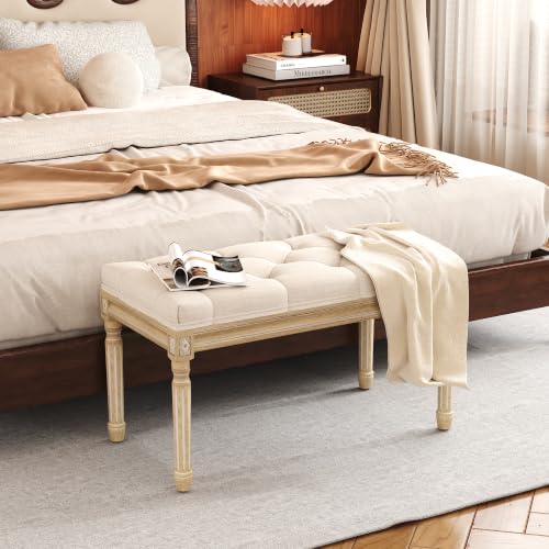Yusong Upholstered Bench, Bedroom Bench for End of Bed, Piano with
