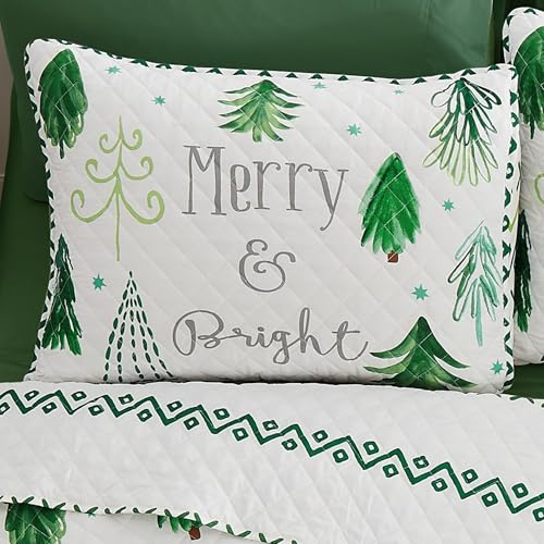 Avanti Linens Christmas Twin Quilt Set with Pillowcase - Holiday Decor