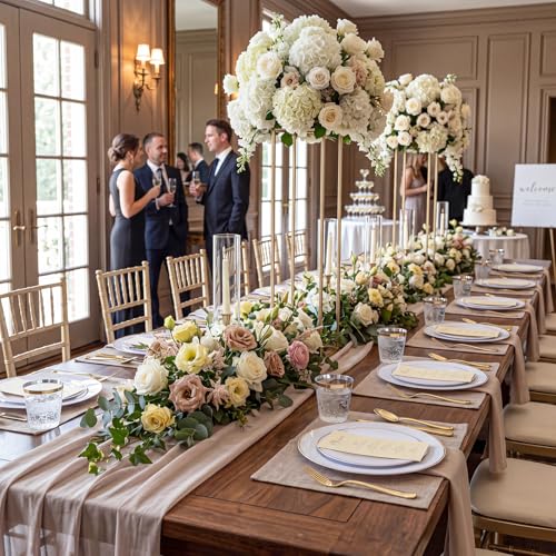 KIRE Gold Rimmed Disposable Plates 100pcs - Wedding, Party & Holiday Tableware