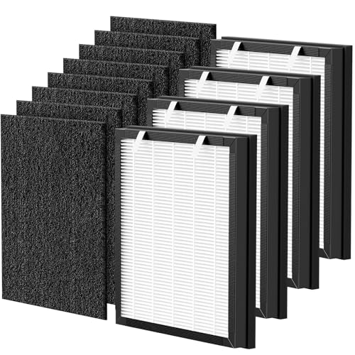 iSingo P358 Replacement Air Filters 4+8 Pack for HEAPETS Pet Air Purifier