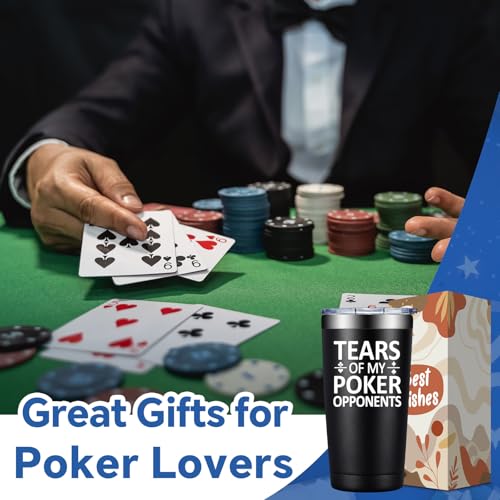 Poker Gifts for Men Women - Casino Gambling 20oz Tumbler