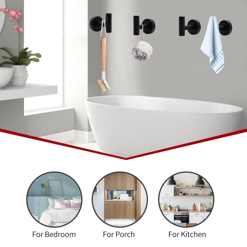 20pcs Bathroom Hardware Set, Matte Black Bathroom Hardware Set, Including 16" Hand Towel Bars, Toilet Paper Holders, Towel Rings, Robe Towel Hooks