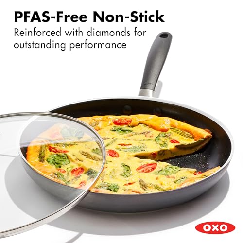12-Inch Non-Stick Ceramic Frying Pan with Lid - Oven & Dishwasher Safe