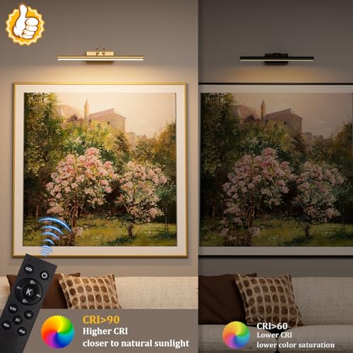 Picture Light for Wall Set of 2, Gold