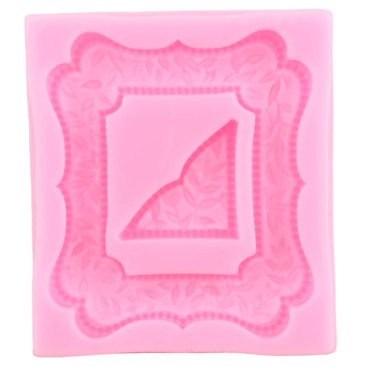 Mujiang Photo Frame Fondant Molds Picture Frames Silicone Mold Vintage Frame Molds For Cake Decorating Cupcake Topper Chocolate Candy Polymer Clay Set Of 4