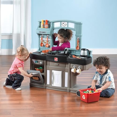 Kids Kitchen Playset with Lights & Sounds - Best Chefs Indoor Outdoor Toy Kitchen - 25 Accessories, Toddler Role Play - Variation of Best Chefs Kitchen