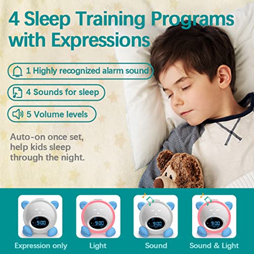 Windflyer Kids OK to Wake Clock with Night Light & Sound - Blue
