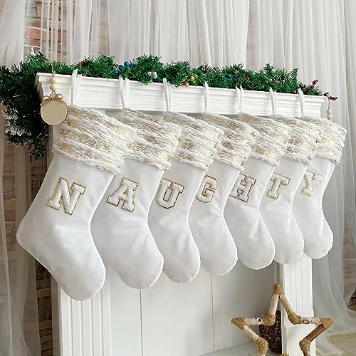 Personalized Cable-Knit 20in Christmas Stocking with Name Tag - HYTENSUN Sod009wts