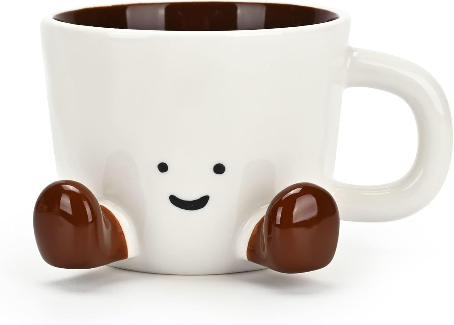 Skiennix Cute Funny Coffee Mug - Unique Ceramic Tea Cup for Women | 12.8oz in Chocolate