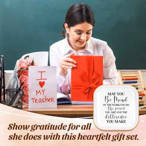 PUDDING CABIN Thank You Gift, Appreciation Employee Teacher Nurse Coworker Colleague Retirement Gift for Woman Jewelry Dish ? May You Be Proud of the work You do ? Gift for Team