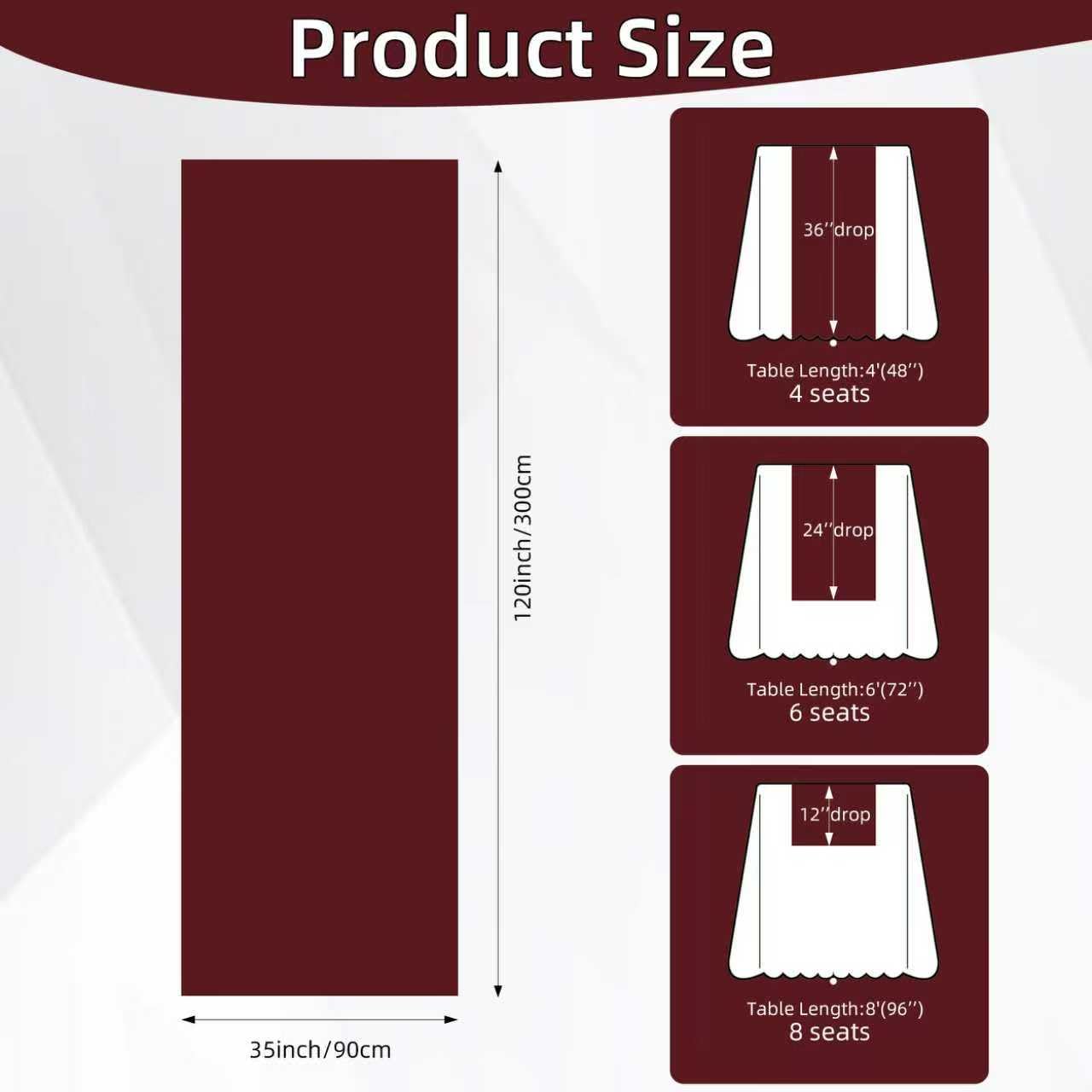 Keketoarrange Burgundy Table Runner Red Table Runner Cheesecloth Gauze 120 Inch 10 FT Rustic Boho Cheese Cloth Runner for Wedding Baby Bridal Shower Party Long Sheer Spring Home Decorations