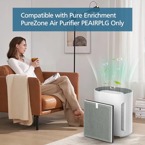 WILERDA 4 Pack 3-in-1 Replacement Filter for Pure Enrichment PureZone Air Purifier