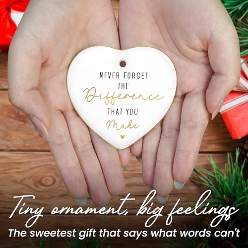 OASSIE Christmas Thank You Gifts for Women - Ceramic Christmas Ornaments 2025 for Tree Decorations - Appreciation Retirement Stocking Stuffers Gifts for Women Boss Coworker Teacher Nurse Friend