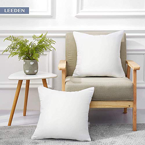 White 22x22 Inch Throw Pillow Inserts Set of 4 - Cotton Cover