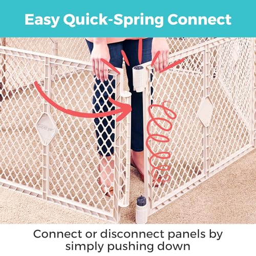 Toddleroo Baby Play Yard - 6-Panel, 18.5 Sq Ft Indoor Outdoor Sand