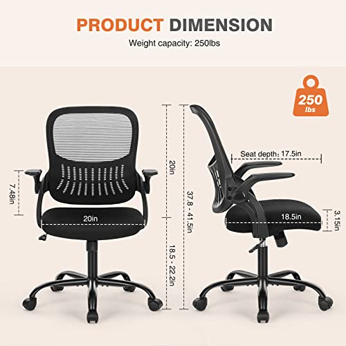 Ergonomic Office Desk Chair with Lumbar Support & Breathable Mesh