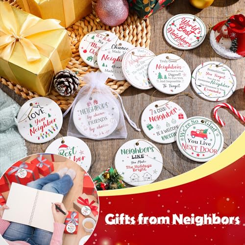 Vercraft 36Pcs Neighbor Gifts Christmas Ornaments 12 Best Neighbor Ornament - Neighbors Variation