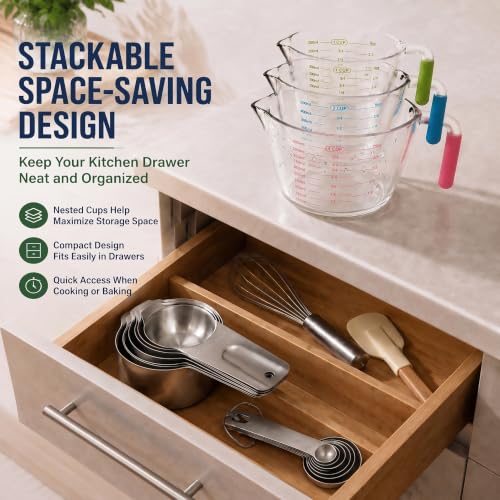 18 Pcs Stainless Steel Measuring Cups & Spoons Set - Precision Kitchen Tools