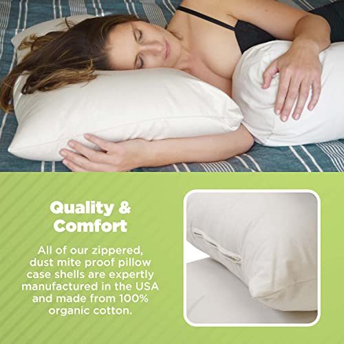 Organic Kapok Pillow Queen 20x30 Inches - Supportive Eco-Friendly Bedding