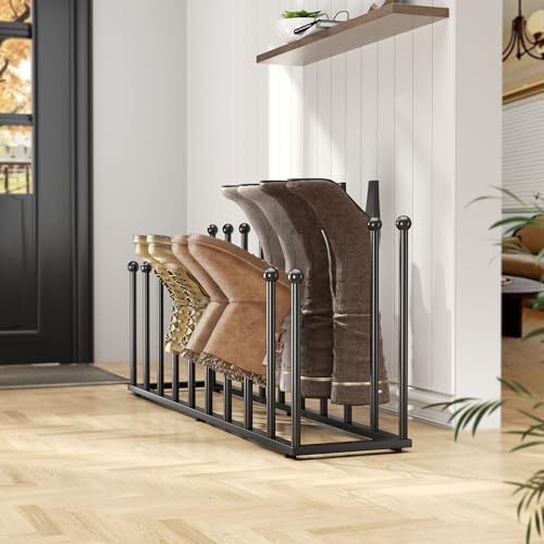 Pickpiff Extra Large Freestanding Boot Rack for 10 Pairs - Black, Easy Assembly