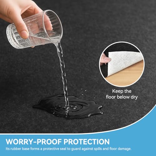 Warmstar 9' x 12' Non-Slip Waterproof Felt Rug Pad - 1/4 Inch Thick, Natural Rubber Backing for Hardwood Floors
