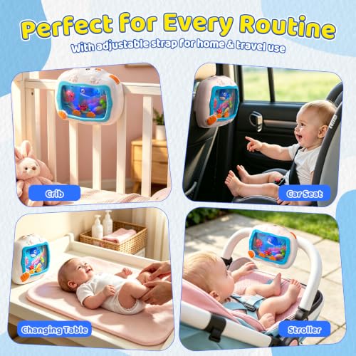 ToyUnited Baby Aquarium Sleep Soother Blue - Musical Crib & Travel Toy for 6+ Months