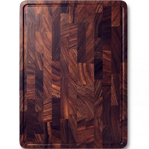 BABILONIA Walnut Wood Cutting Board - 20" x 16" End Grain Kitchen Chopping Board