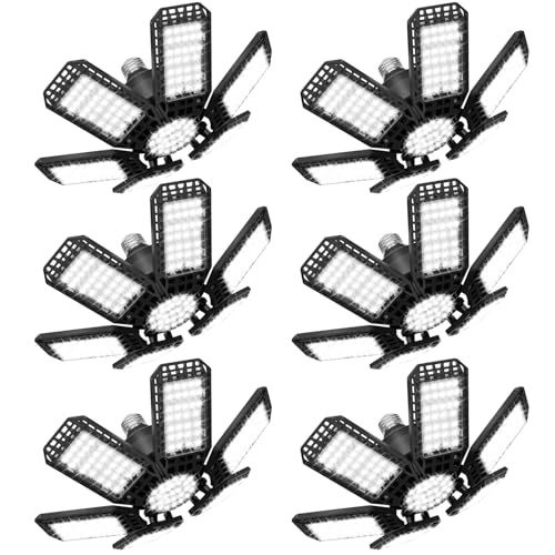 XILLUMI CORE 160W LED Garage Lights 6 Pack, 28000LM, Ceiling Fixture, 6500K