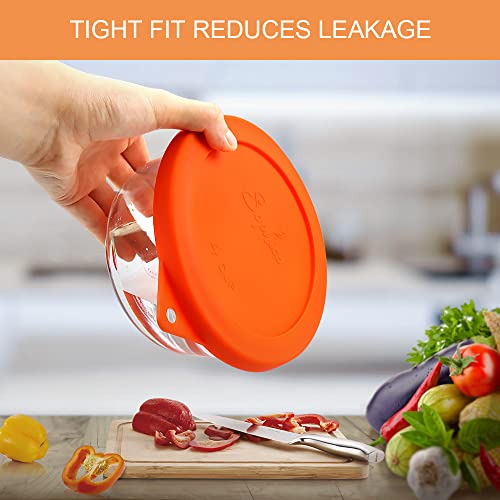 Silicone Replacement Lids for Pyrex & Anchor Hocking Glass Bowls 9-Pack - MIX-9 PACK
