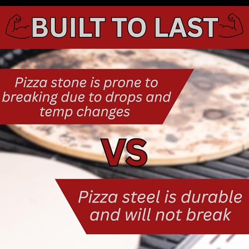 14 x 20 Inch Pizza Steel - Heavy-Duty 1/4 Inch Cooking Plate for Crispy Pizza