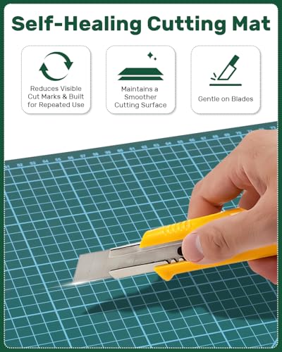 Green Self-Healing Cutting Mat 35 x 47 Inches Double-Sided Rotary Craft Board