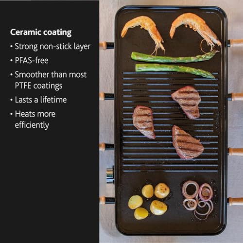 Electric Raclette Grill for 8 People - Durable Tabletop Cheese Maker