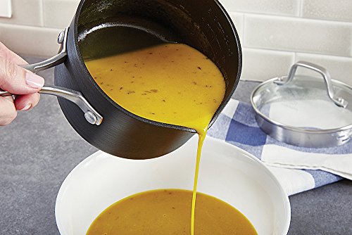 Calphalon Classic 1.5 Quart Nonstick Sauce Pan with Cover, Gray - Dual-Layer Nonstick, Stay-Cool Handle