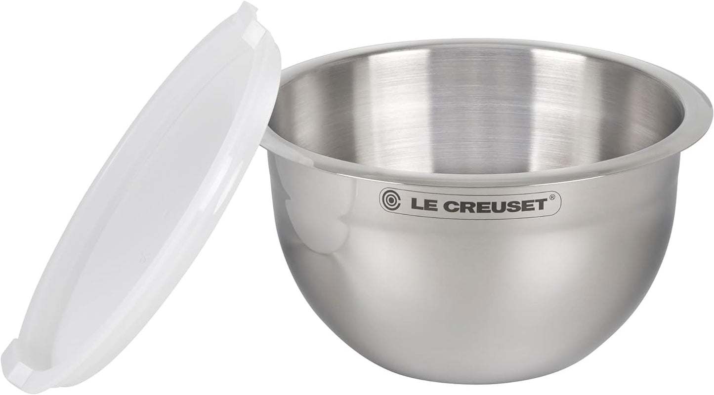 Le Creuset Nested Mixing Bowls Set - 3 Durable Bowls with Nonslip Silicone Base & Airtight Lids