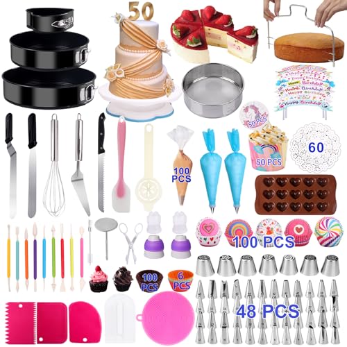 567-Piece Cake Decorating Kit with Baking Tools for Beginners & Pros