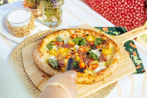 Ooni 14” Bamboo Pizza Peel - 22.6" L x 14" W Wooden Pizza Spatula & Serving Board