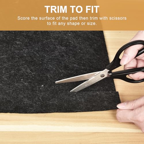 8' x 10' Deep Dream Felt Rug Pad with Rubber Backing - Non-Slip Cushioned Rug Gripper