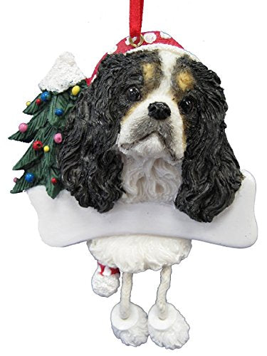 Personalized King Charles Dog Ornament with Dangling Legs Christmas Decor