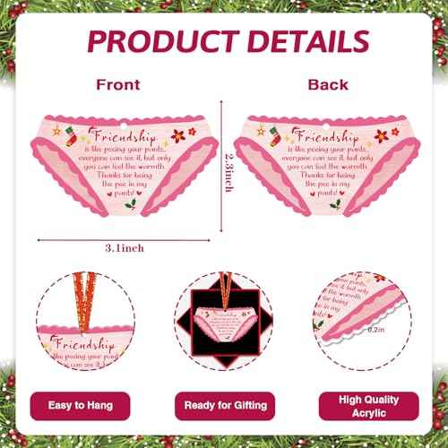 Friendship Christmas Ornament Funny Friends Christmas Ornament for Christmas Tree Funny Friendship Ornament Christmas Decorations Xmas Gifts for Girls Bestie Soul Sister Women Friends (2D)