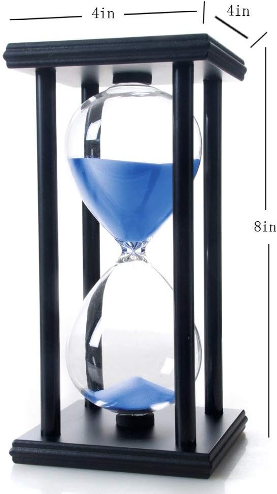 60-Minute Wood Sand Timer Hourglass | Bellaware White Decorative Timer