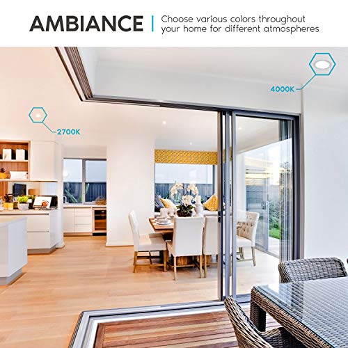 5/6 Inch LED Recessed Retrofit Downlights 14W 4 Pack Dimmable & Color Adjustable