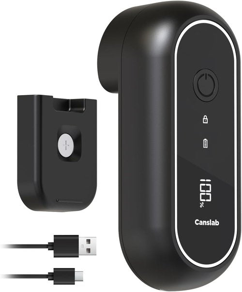 Canslab Turbo Rechargeable Can Opener - Professional Grade, Auto-Stop, LED Display | Wall-Mountable, Hands-Free Operation