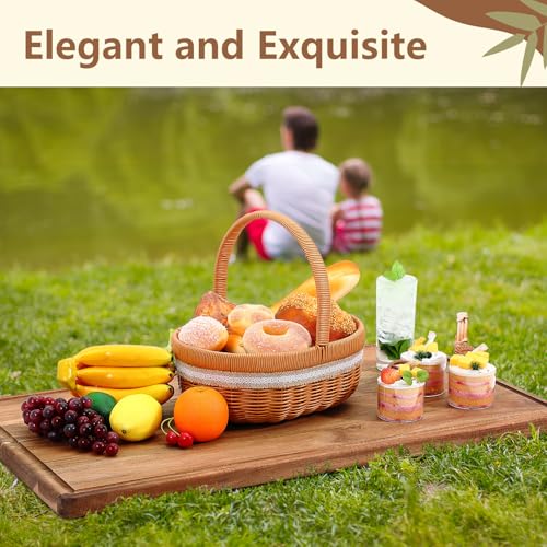 Teenyyou Natural 32.3" x 18.1" Large Acacia Wood Cutting Board with Juice Groove - Extra Large Serving and Carving Tray