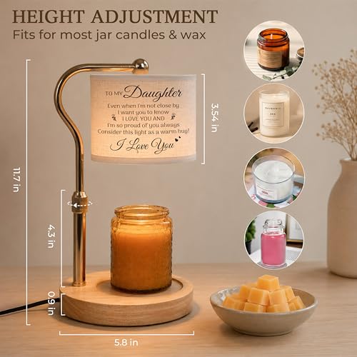 To My Daughter Candle Warmer Lamp with Timer Dimmable - Elegant Fragrance Gift