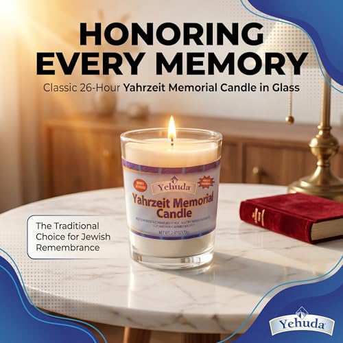 Yahrzeit Memorial Candle Glass Tumbler 24 Pack - 24-26 Hour Emergency & Ritual Candles